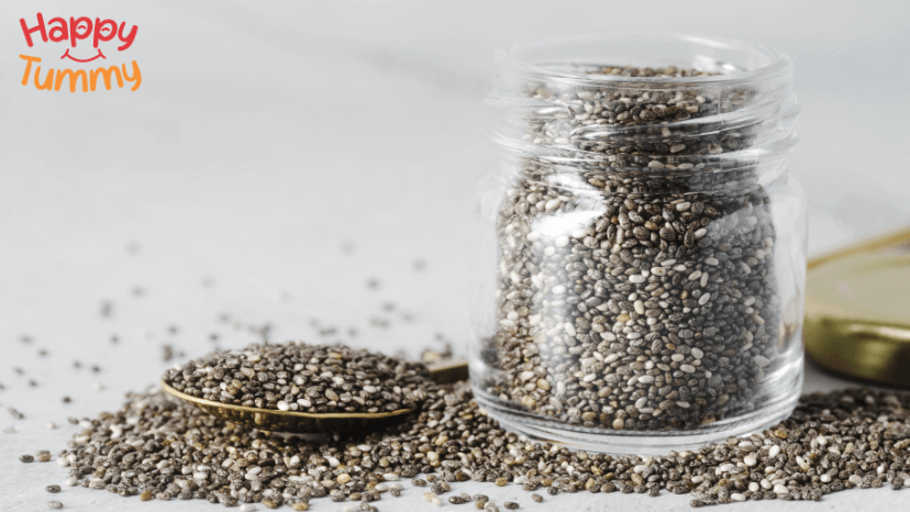 Chia seeds and flaxseeds