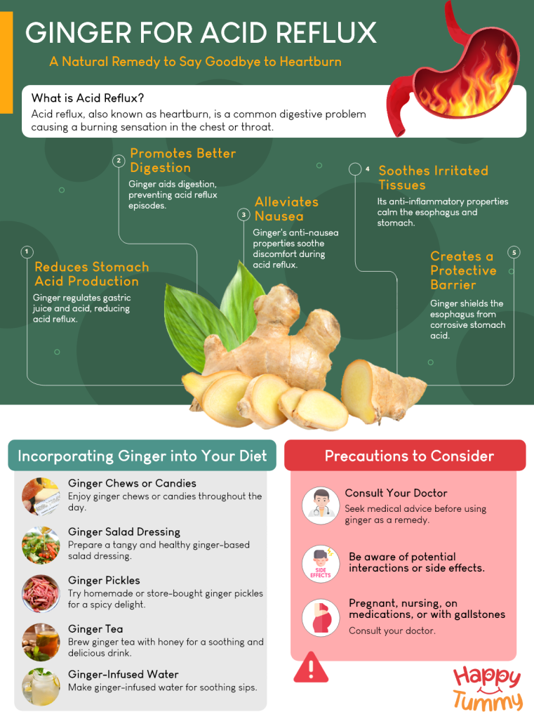 Ginger for Acid Reflux Infographics