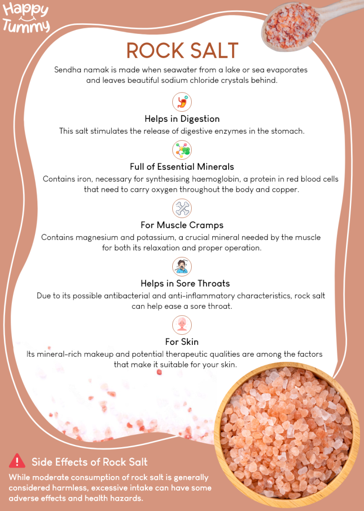 Rock Salt benefits infographic
