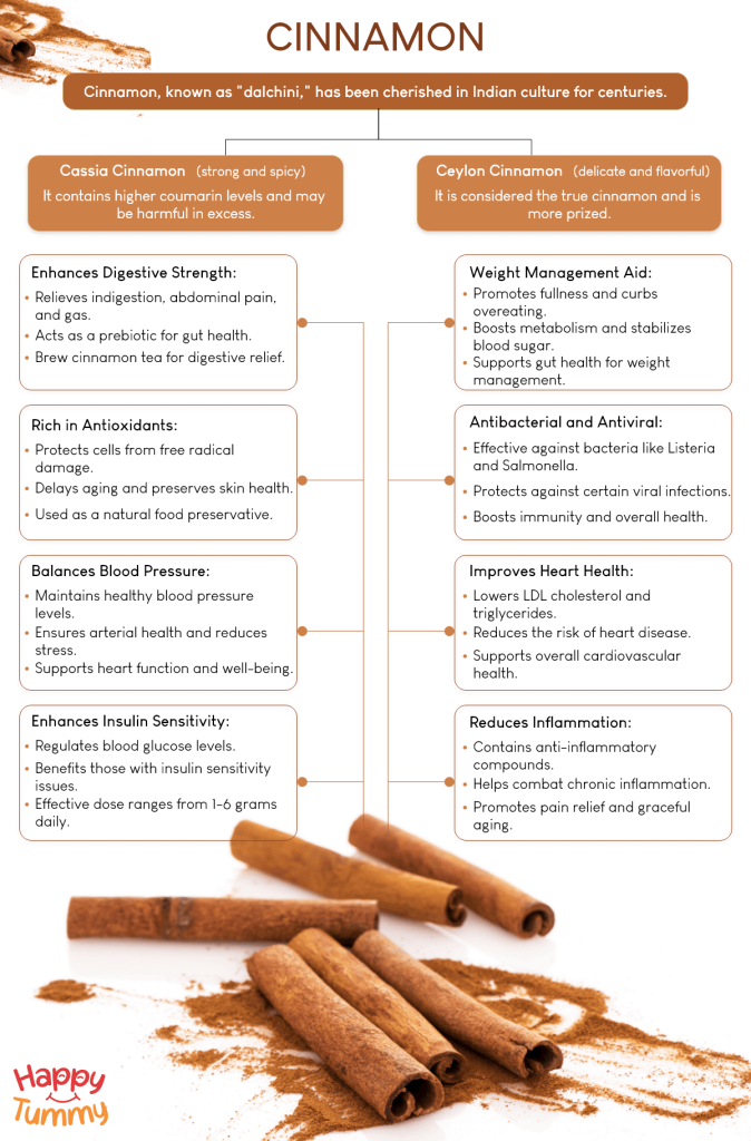 Cinnamon benefits infographic