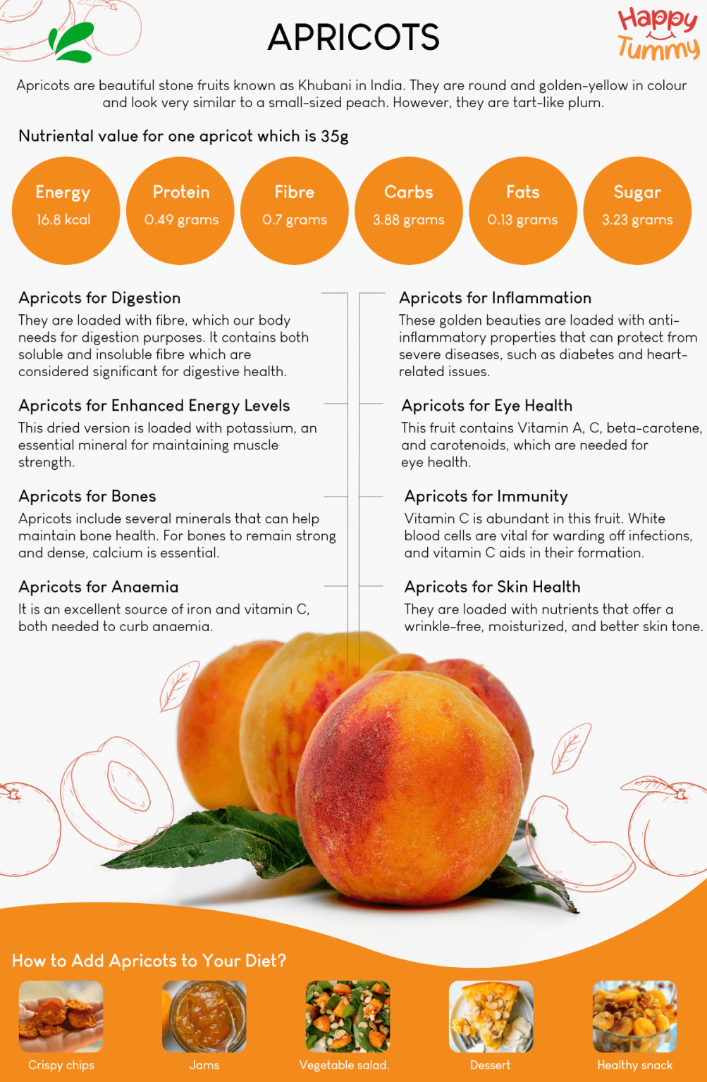 Health Benefits Of Eating Apricots Nutrition Uses And Risks Happytummy