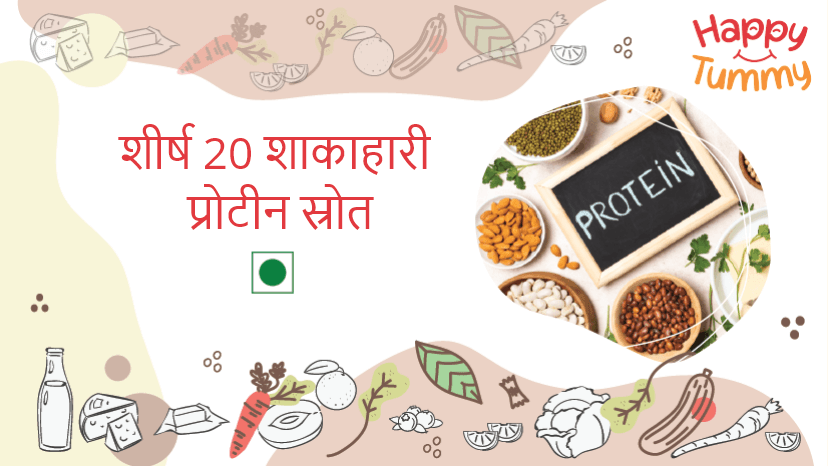 शीर्ष 20 शाकाहारी प्रोटीन स्रोत (Top 20 Sources of Protein for Vegetarians in hindi)