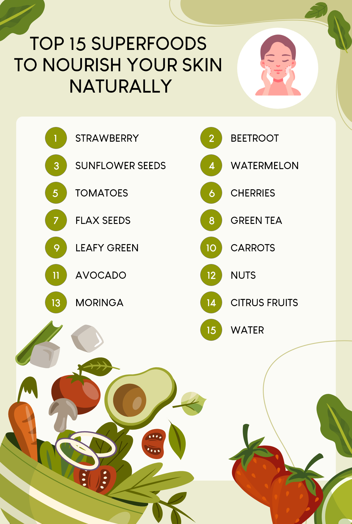 Skin Glowing Foods 15 Superfoods for Healthy Skin Happytummy