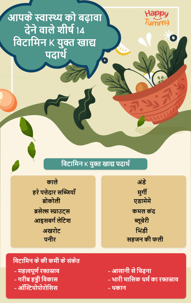 आपके स्वास्थ्य को बढ़ावा देने के लिए शीर्ष 14 विटामिन के युक्त खाद्य पदार्थ