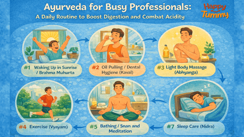 Ayurveda for Busy Professionals: A Daily Routine to Boost Digestion and Combat Acidity